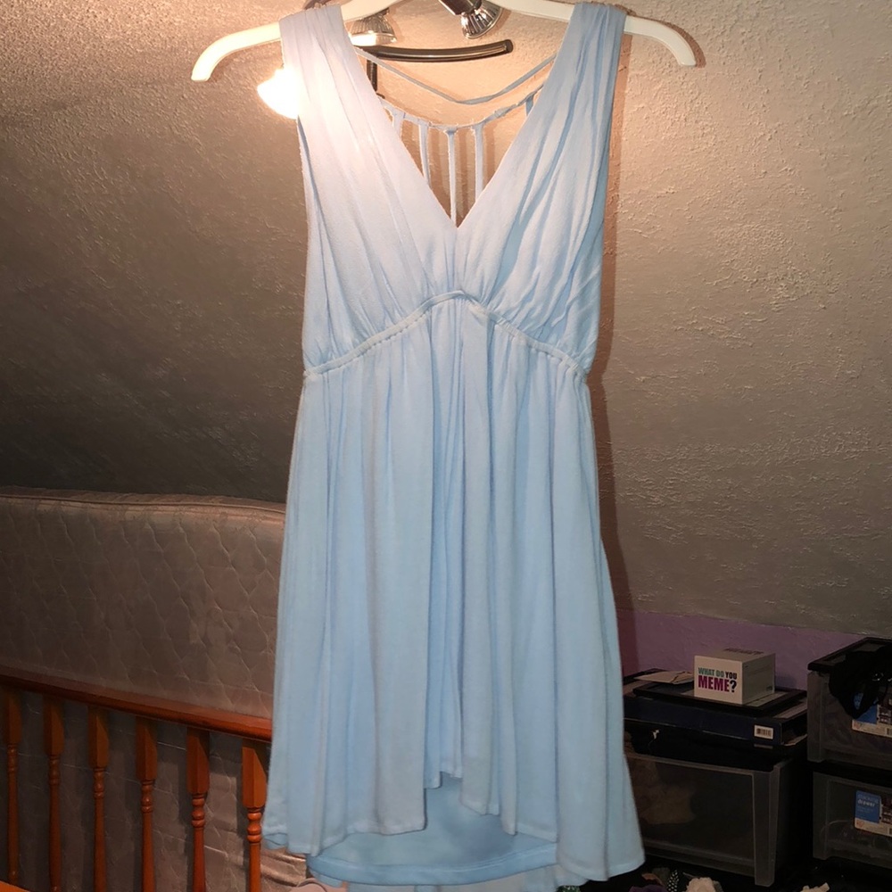 Baby blue mini dress